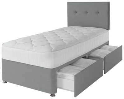 Airspring - Dalham 800 Pocket Memory 2 Drawer Grey - Divan - Single